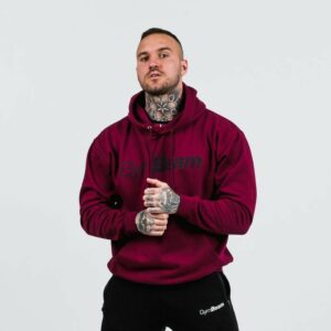 GymBeam Mikina PRO Hoodie Burgundy  L