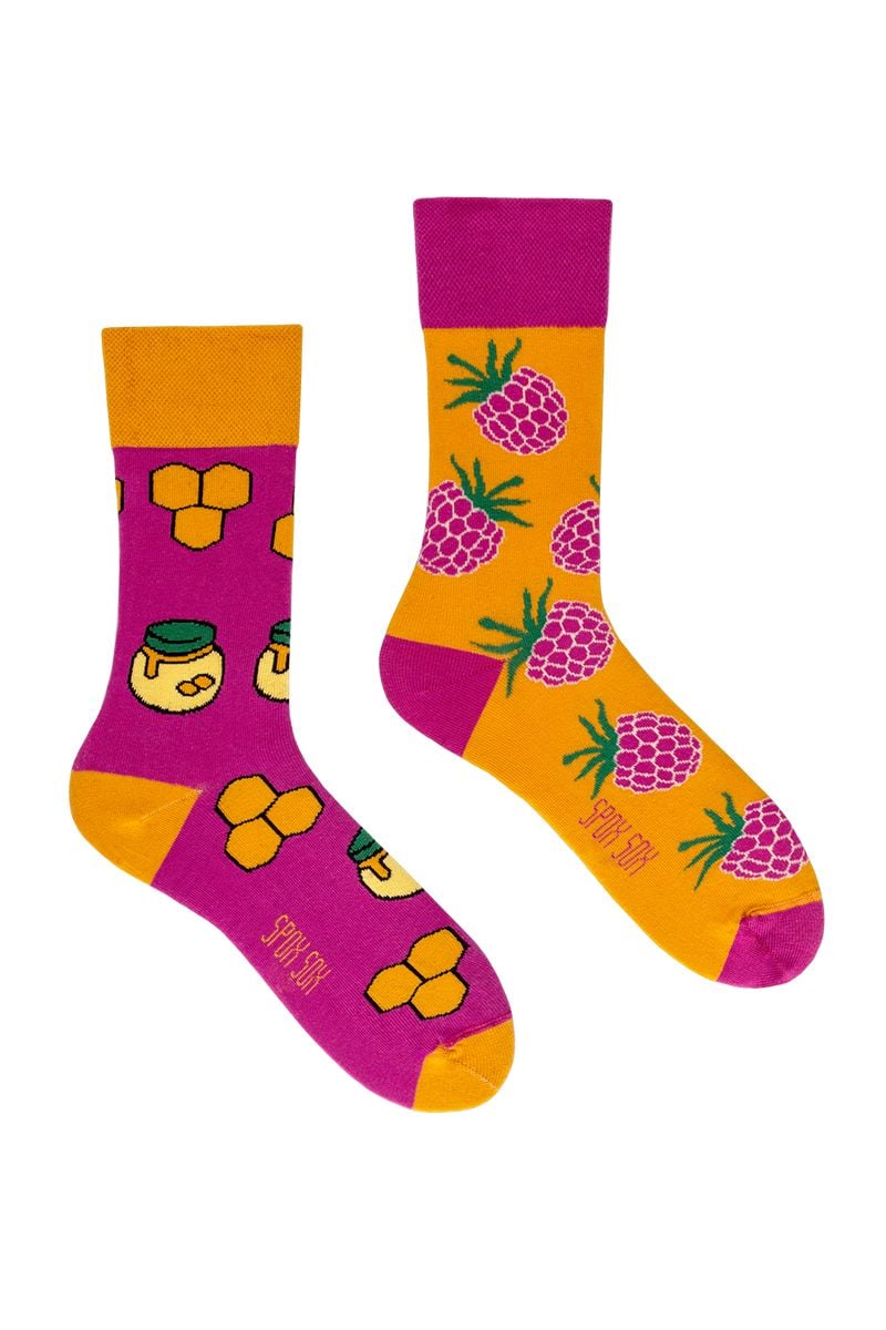 Fuchsiovo-oranžové ponožky Wonderful Honey & Raspberry
