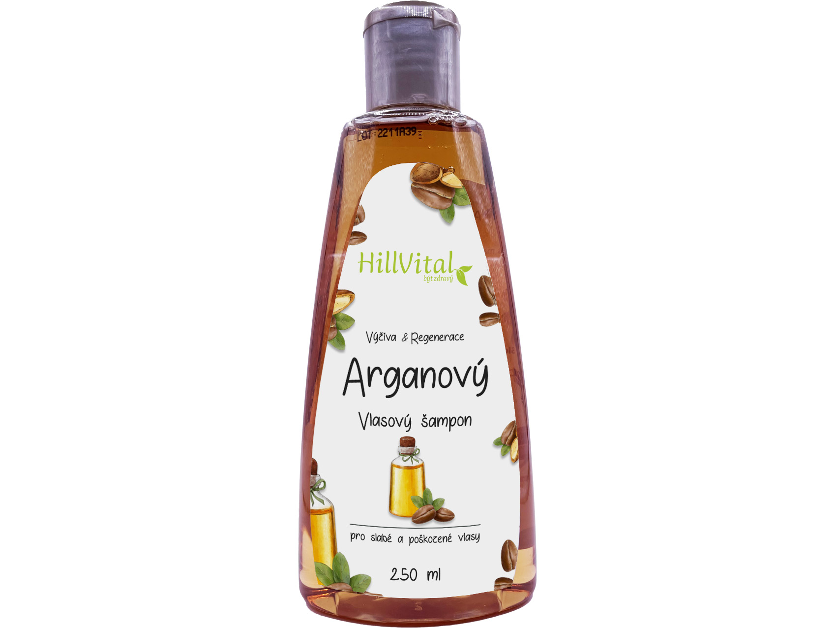 HillVital | Šampón s BIO arganovým olejom proti vypadávaniu vlasov, 250 ml