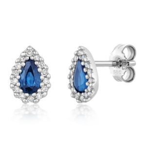 SOFIA DIAMONDS  zlaté náušnice so zafírmi s diamantmi GEMBO16248-66