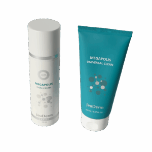 JeuDérm Expert Súprava Megapolis - Čistiaci gél + ľahký krém na namáhanú pleť 2 x 150 ml