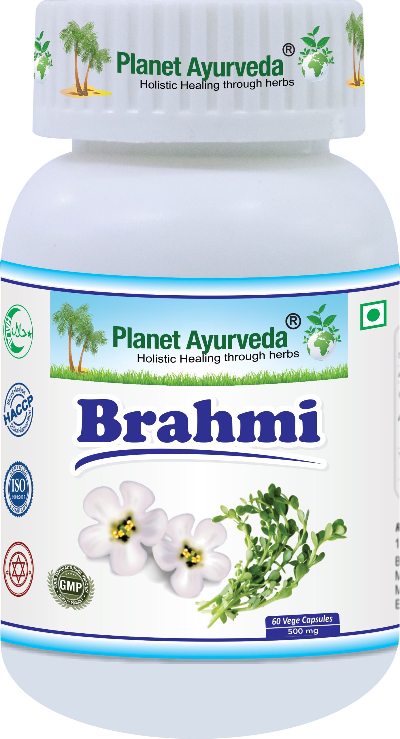 Brahmi - Pamäť, Koncentrácia - 500 mg, 60 kapsúl