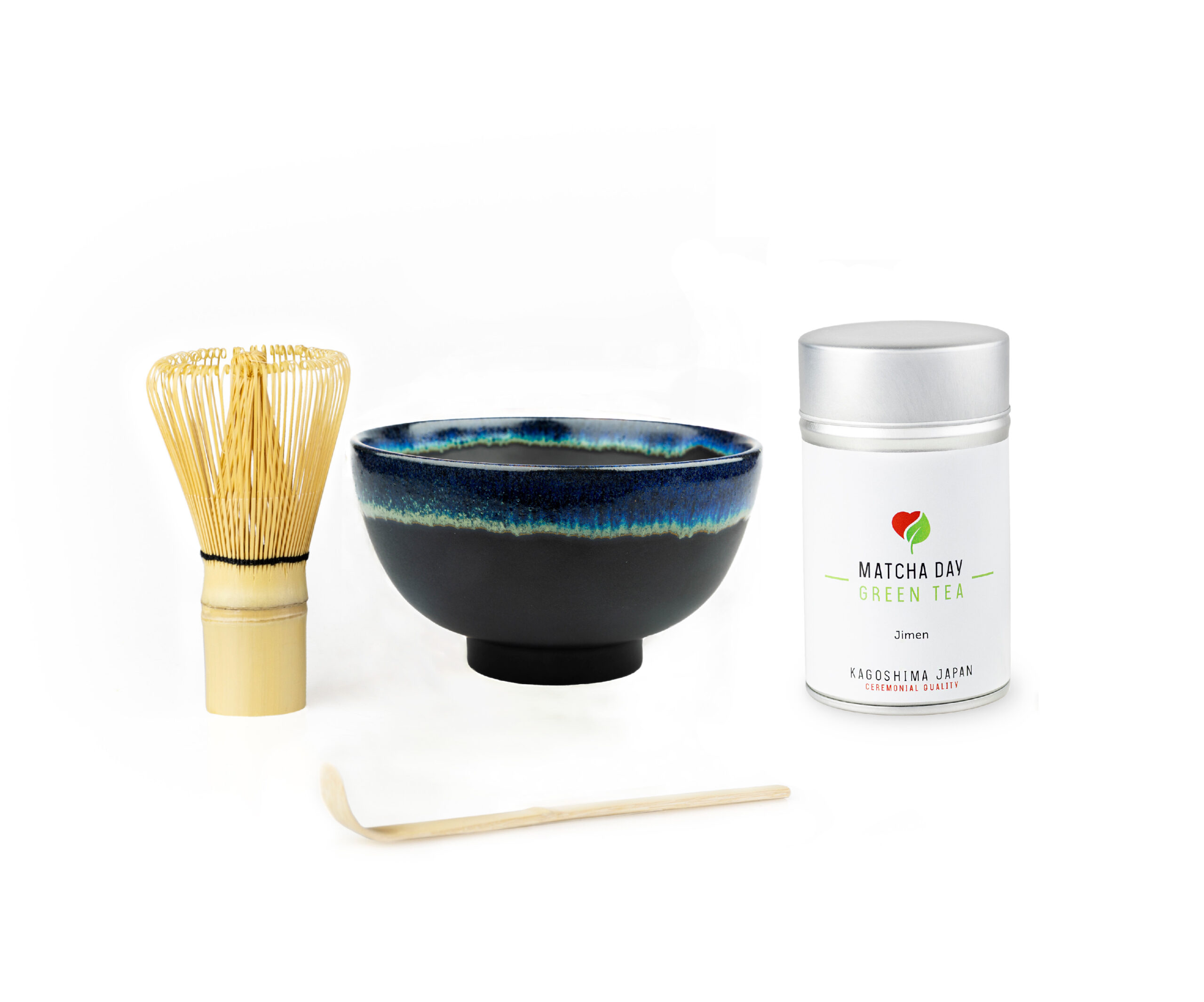 Matcha čaj set - Jimen 30g (plechovka) čierna