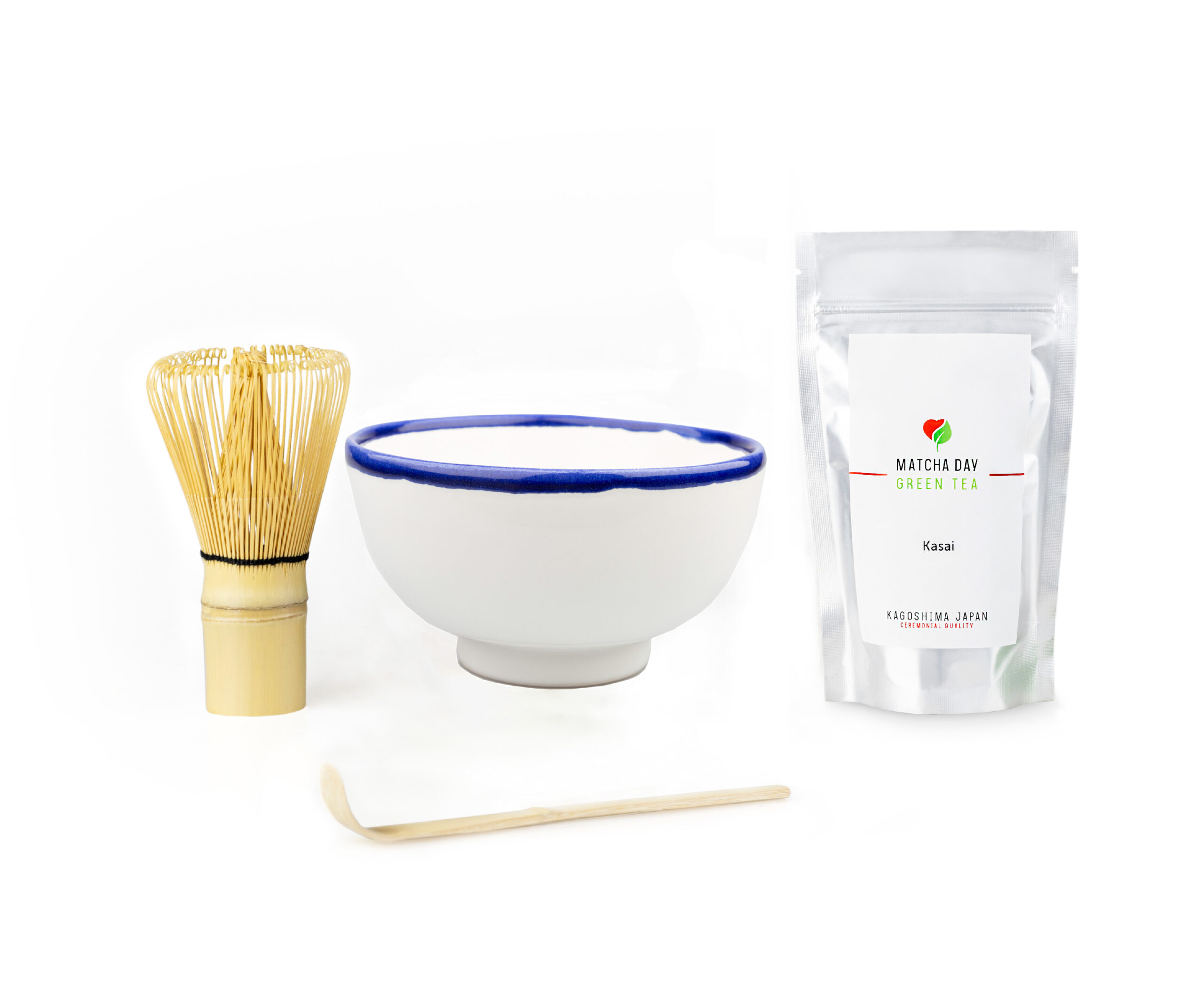 Matcha čaj set - Kasai 100g (ALU sáčok) biela