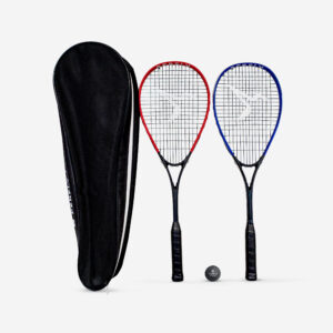 PERFLY Súprava na squash - 2 rakety Wallbreaker 165 Club, 1 loptička s červeným bodom
