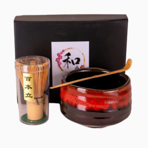 Nagomi Matcha set tmavo červený 1ks