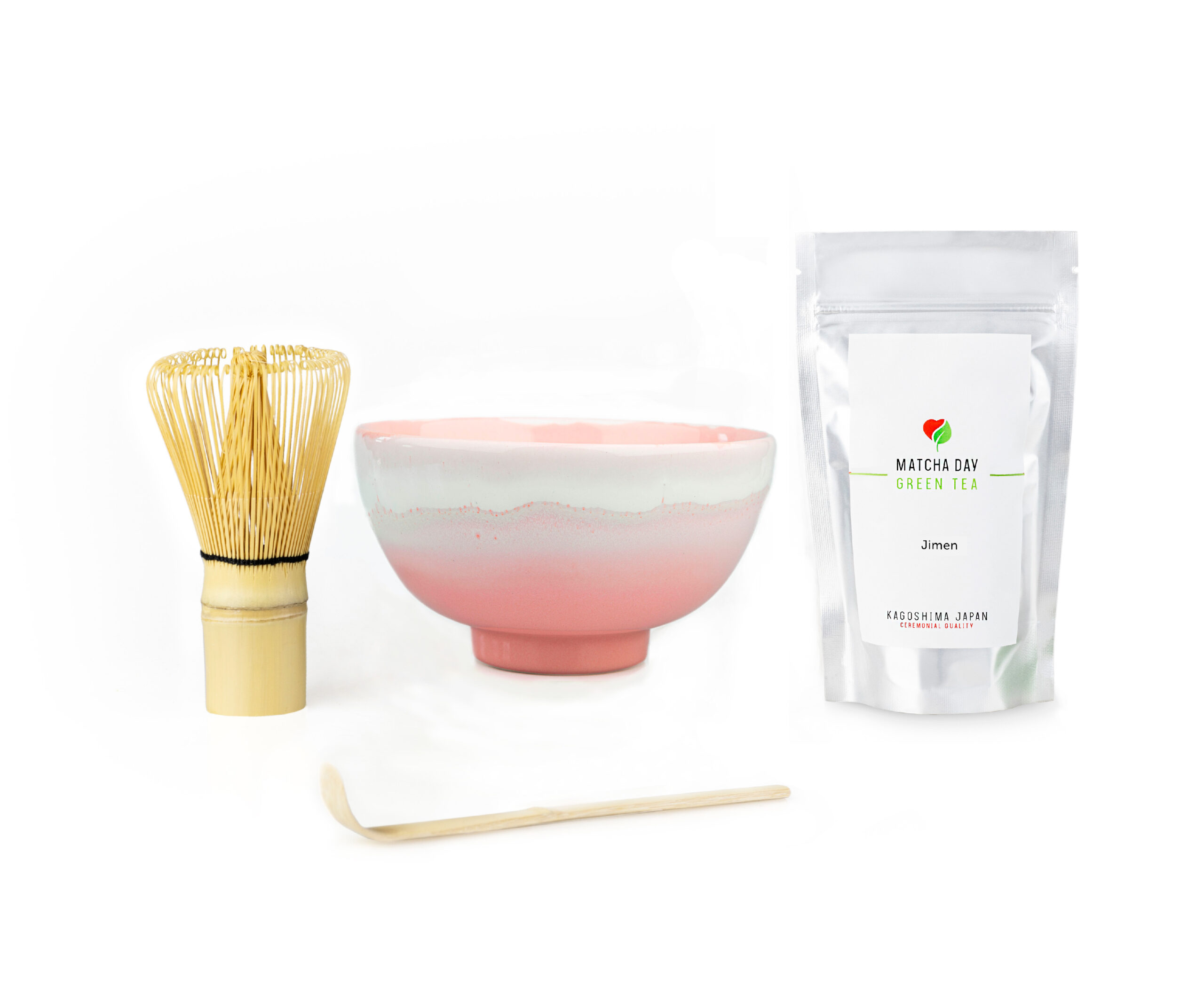 Matcha čaj set - Jimen 100g (ALU sáčok) ružová