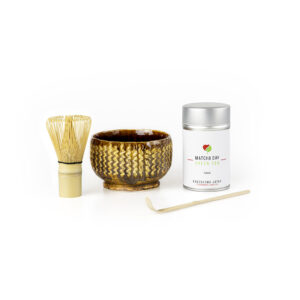 Matcha čaj set - Kasai 50g (plechovka) oranžová