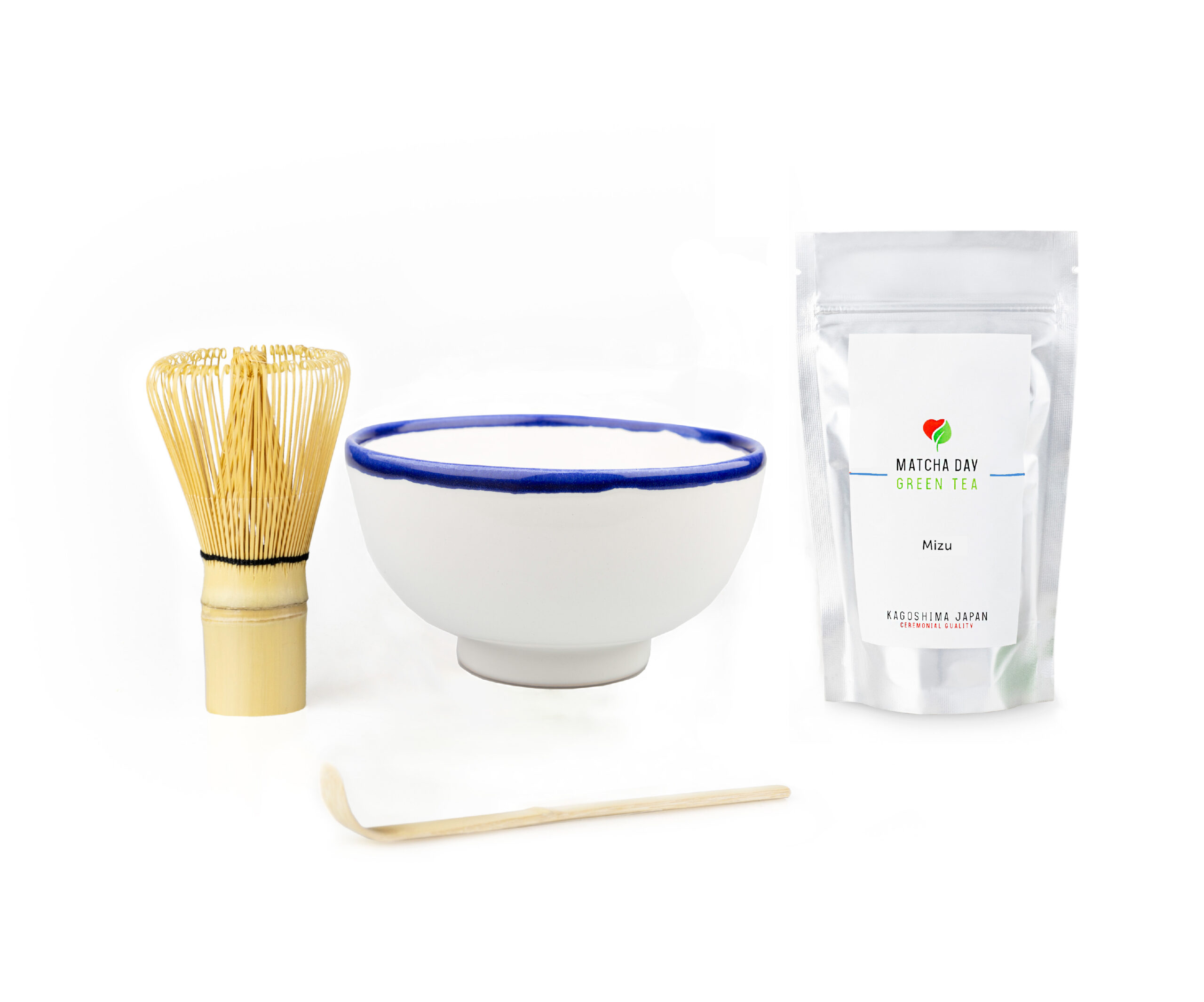 Matcha čaj set - Mizu 100g (ALU sáčok) biela