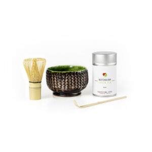 Matcha čaj set - Kasai 30g (plechovka) hnedá