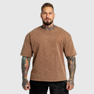 Oversized tričko Iron Aesthetics Heritage, washed brown