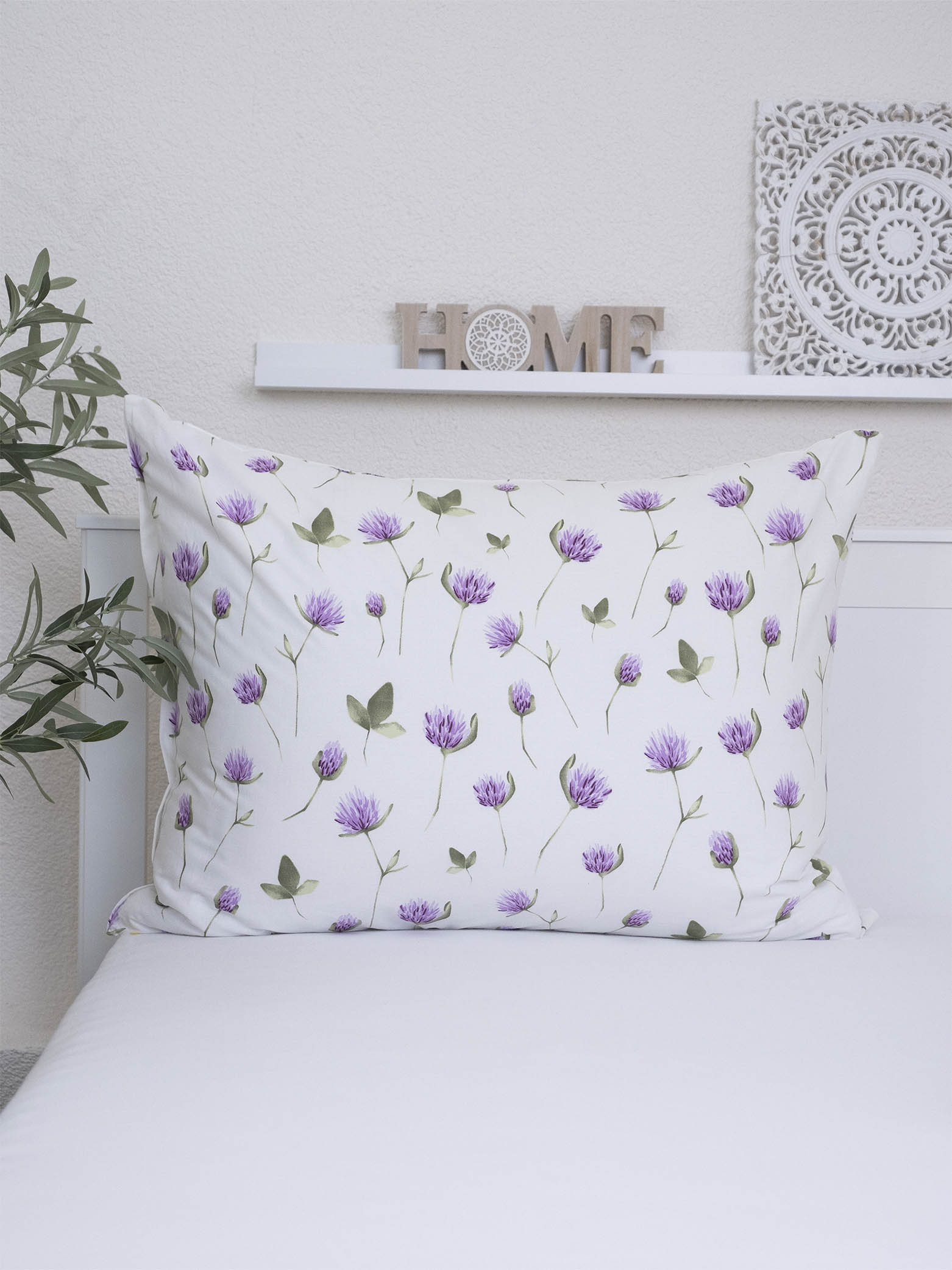 Bavlnená obliečka na vankúš Renforcé 70 × 90 cm - Ďatelina-  -