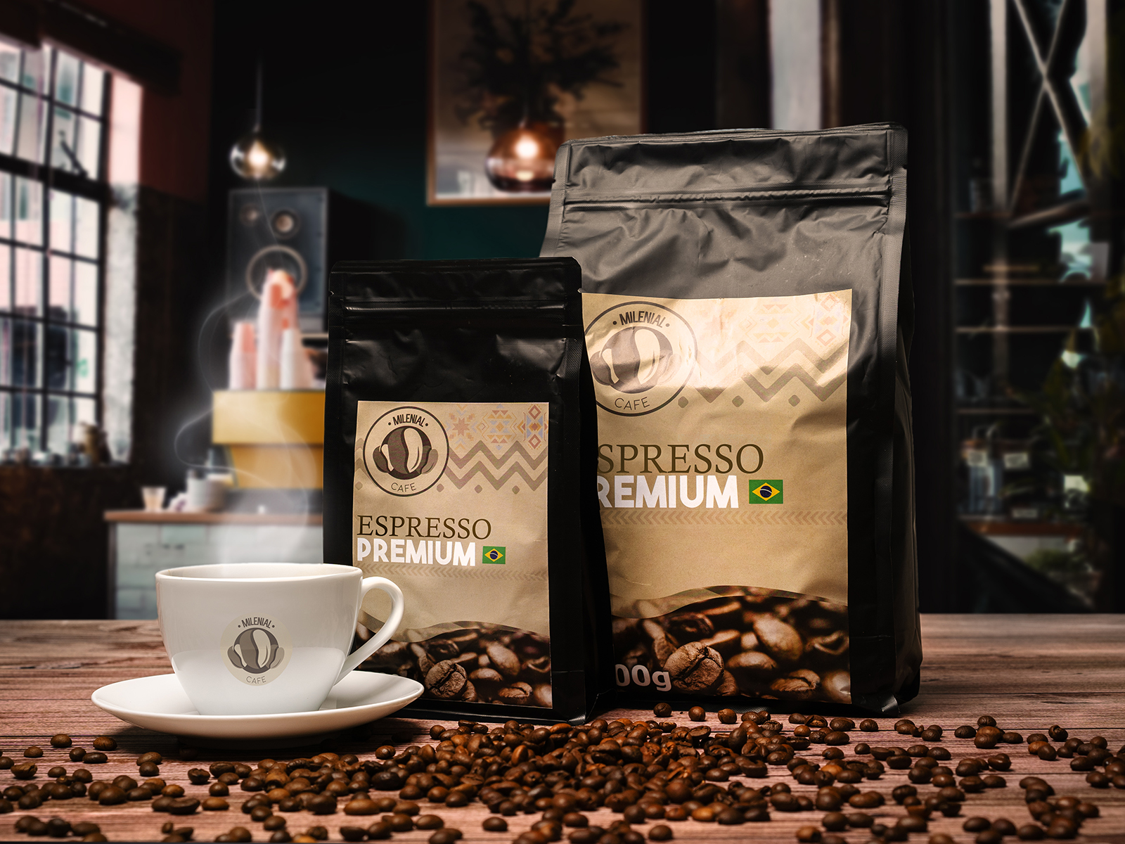 Milenial Cafe Espresso Premium - čerstvo pražená zrnková káva Hmotnosť: 1000g