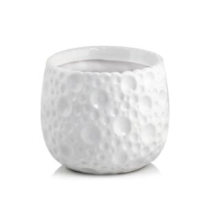 Keramický kvetináč Moon biely 16 cm