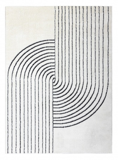 Dywany Łuszczów, AKCIA: 120x170 cm Kusový koberec Mode 8587 geometric cream/black, béžová, chodba / predsieň